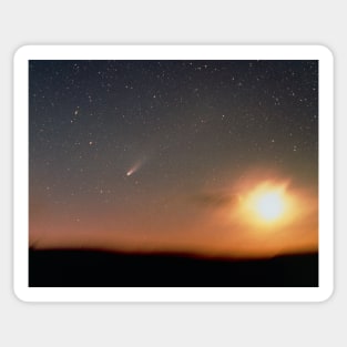 Halley's comet photographed from New Zealand (R454/0094) Sticker